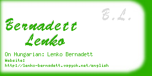 bernadett lenko business card